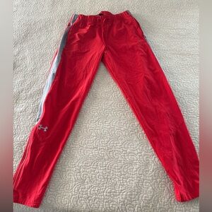 Under‎ Armour Red and Gray Joggers